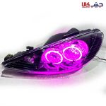 چراغ جلو پژو ۲۰۶ طرح گلس بنفش
